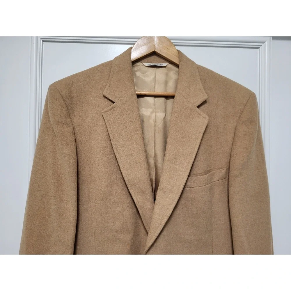 Vtg Marshall & Reed Beige 100% Camel Hair 2 Button Sportcoat Suitcoat Sz 40